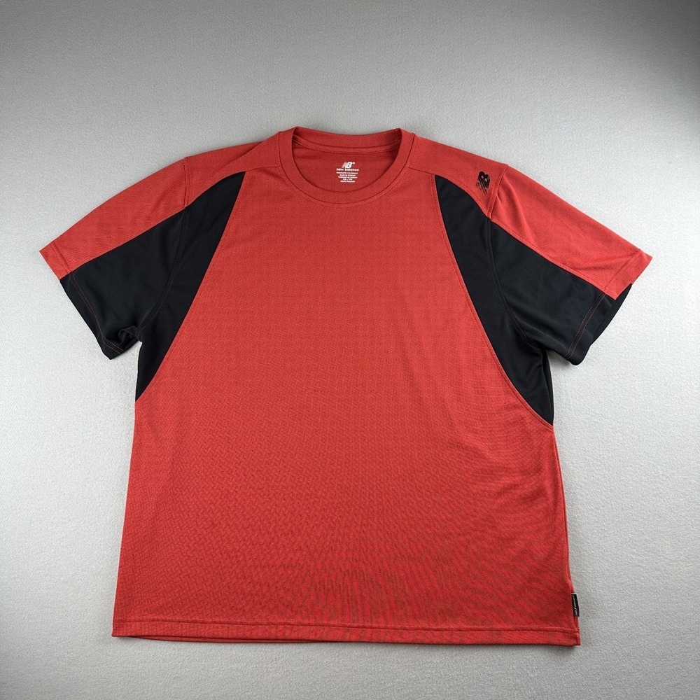 New Balance Men's Red Black Running Shirt Lightning Dry Size XXL RN#96937